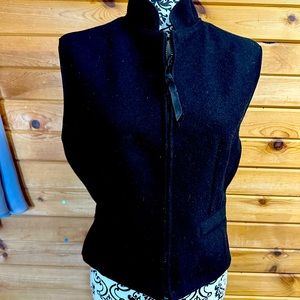 Women’s wool western vest. Black Medium